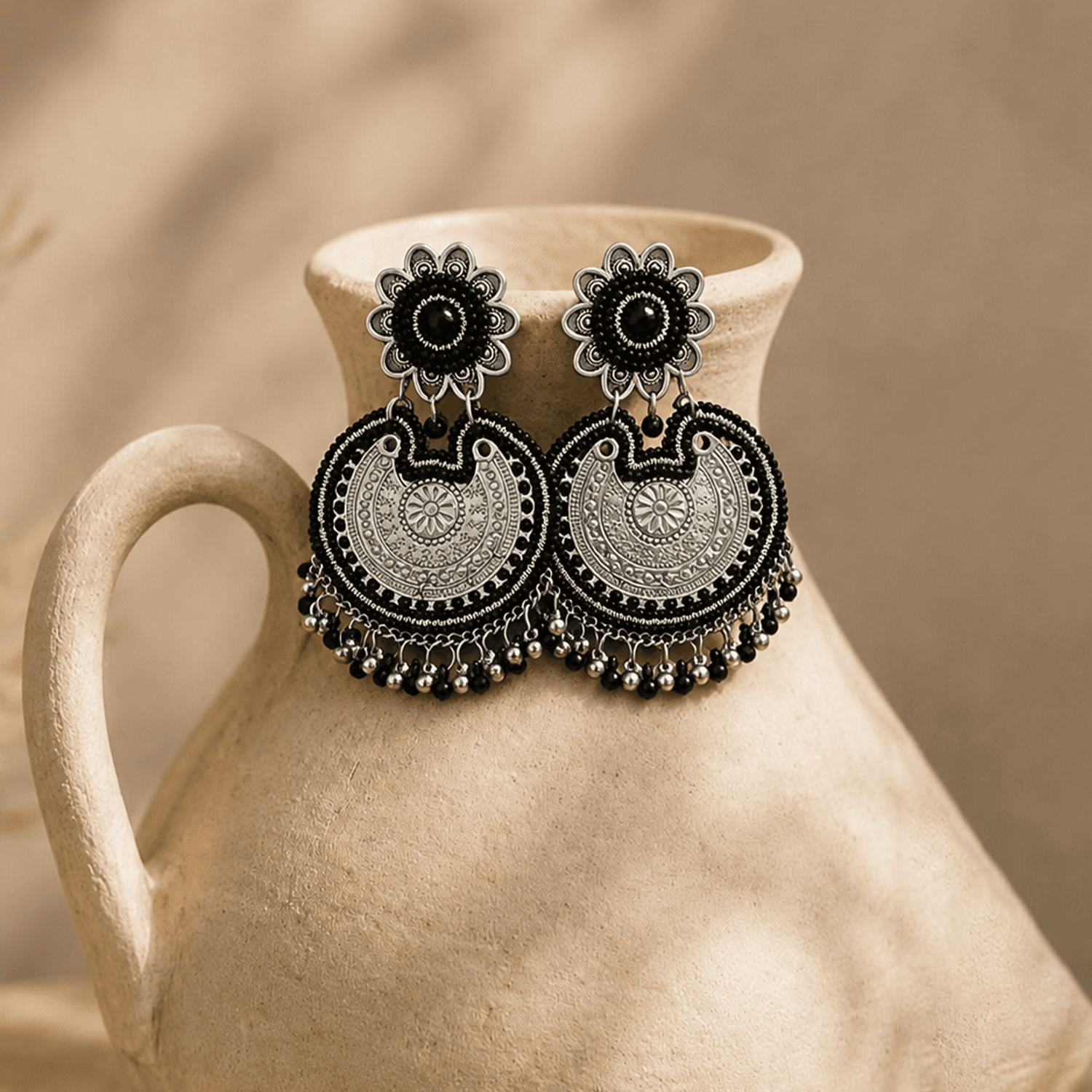 Modern Oxidized Earings