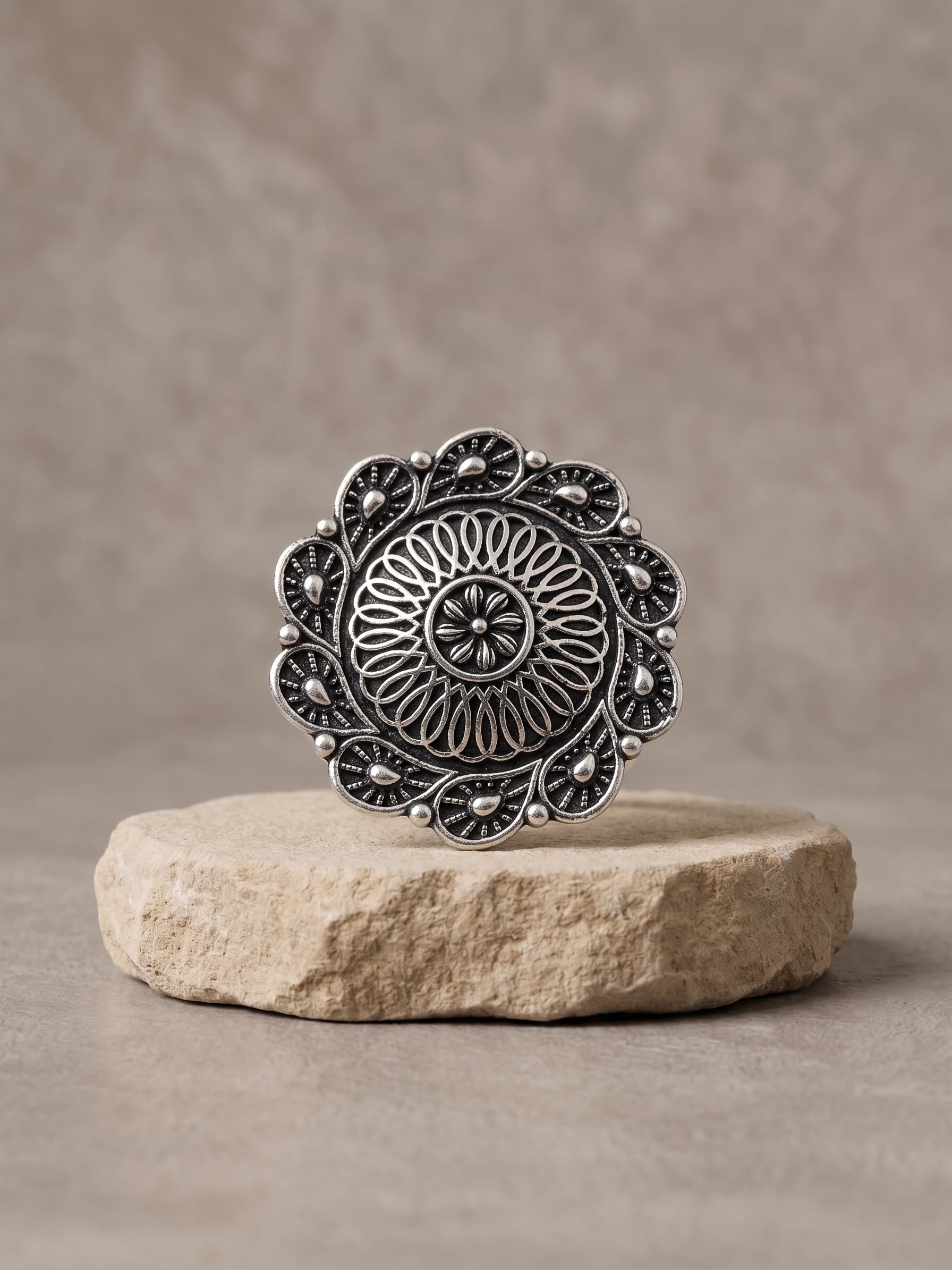Aura Pleated Statement Ring